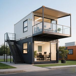 Basic Info. Model NO. Customized Container Office After-sales Service Customized Container Office Have 1 Year Warranty Feature Durable, Easy to Assemble, Movable Material Container Product Name Customized Container Office Application Construction Site Office, Mining Office, Warehouse Structure Material Galvanized Steel Frame Wall Material Insulated Sandwich Panel (EPS / PU / Rock Wool) Roof Material Color Steel Sheet + Insulation Layer Flooring Cement Firbe Board /Plywood / Customized Floor Standard Size Standard 20FT / 40FT (Customized) Doors & Windows Aluminum Alloy / PVC Electrical System Yes Additional Options Bathroom, Kitchen, AC, Furniture, Solar System Assembly Method Flat Pack / Prefabricated / Customized Installation Time 1-2 Days Service Life 15-25 Years Certifications CE, ISO Number of Floors Max. 3 Trademark Moxitrading Transport Package Standard Sea-Worthy Packing Specification Size can be customized according your needs Origin China HS Code 9406900090 Product Description Customized Prefabricated Container Office - Portable Modular Workspace for Any Project