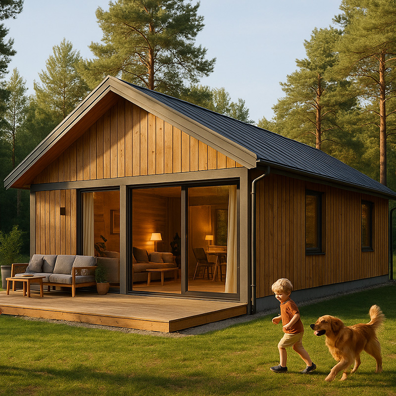 Prefabricated Villas: Modern, Durable, and Efficient Our prefabricated villas offer a modern, energy-saving, and strong housing solution. They are suitable for homes, resorts, or commercial projects. We build each villa with a light steel frame and insulated panels. As a result, the villa is strong, comfortable, and long-lasting.